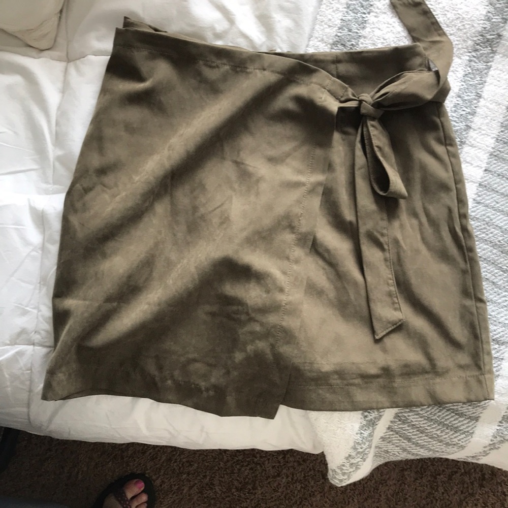 Dark green wrap skirt